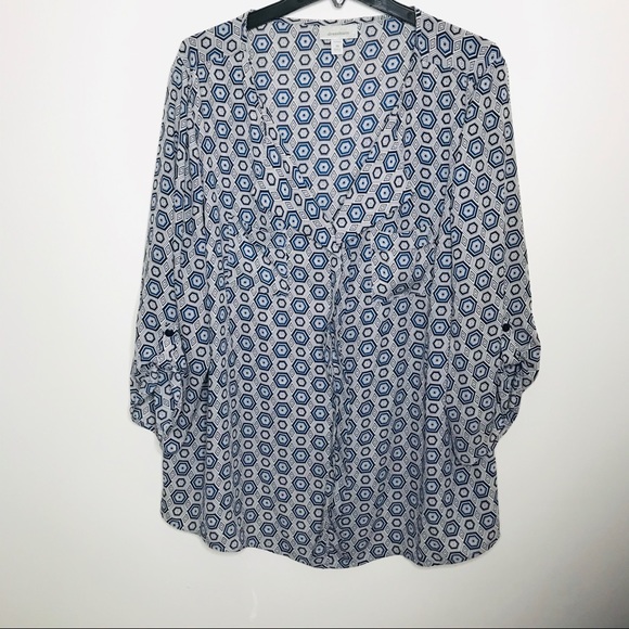 dressbarn Tops - dressbarn Geometric Summer Blouse Top